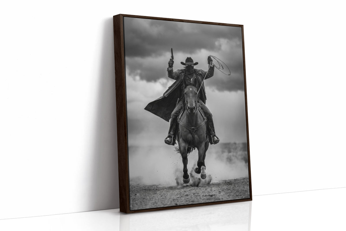 Masked Outlaw at a Full Gallop