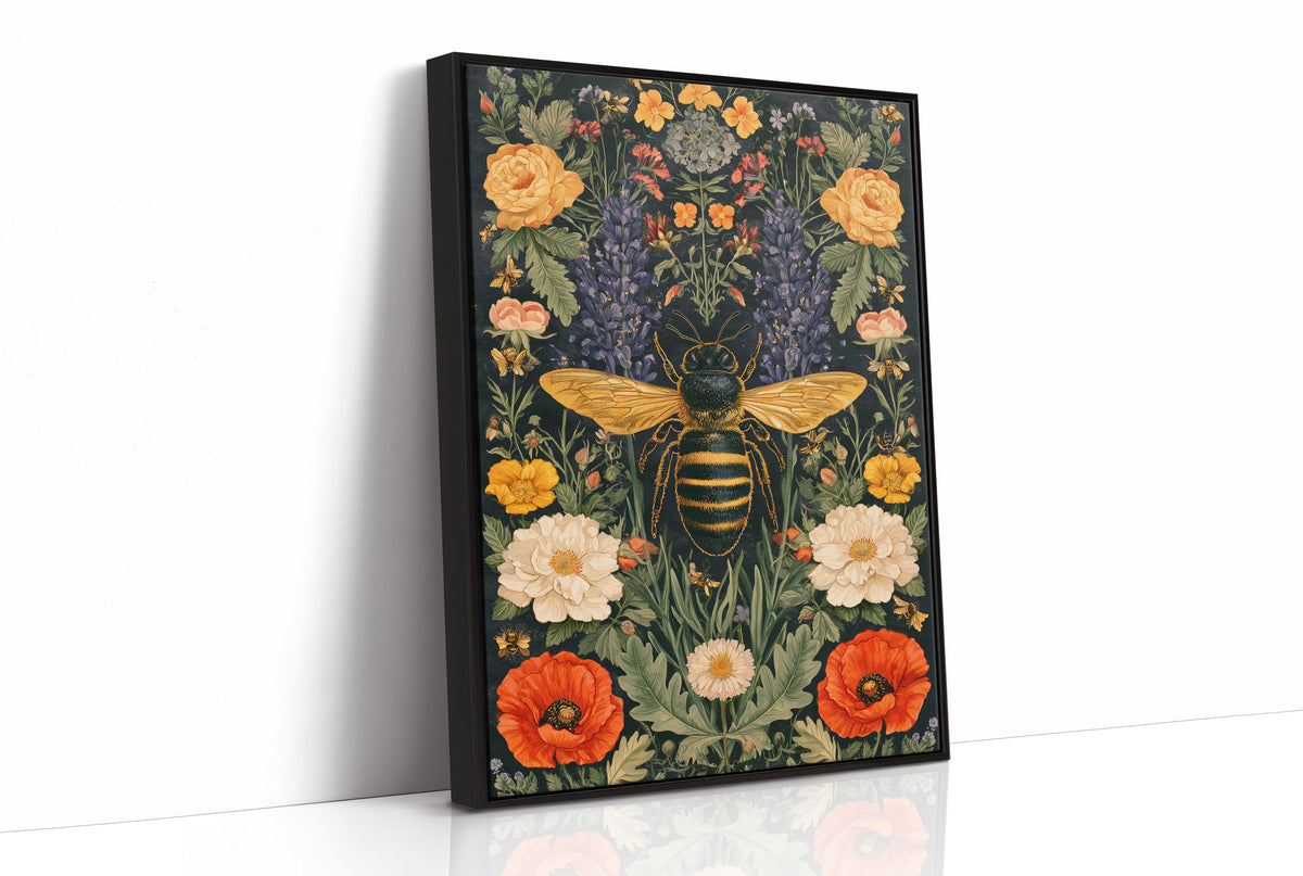 Full Buffet: Bee Among Poppies and Peonies