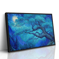 Sapphire Oak Under Celestial Light