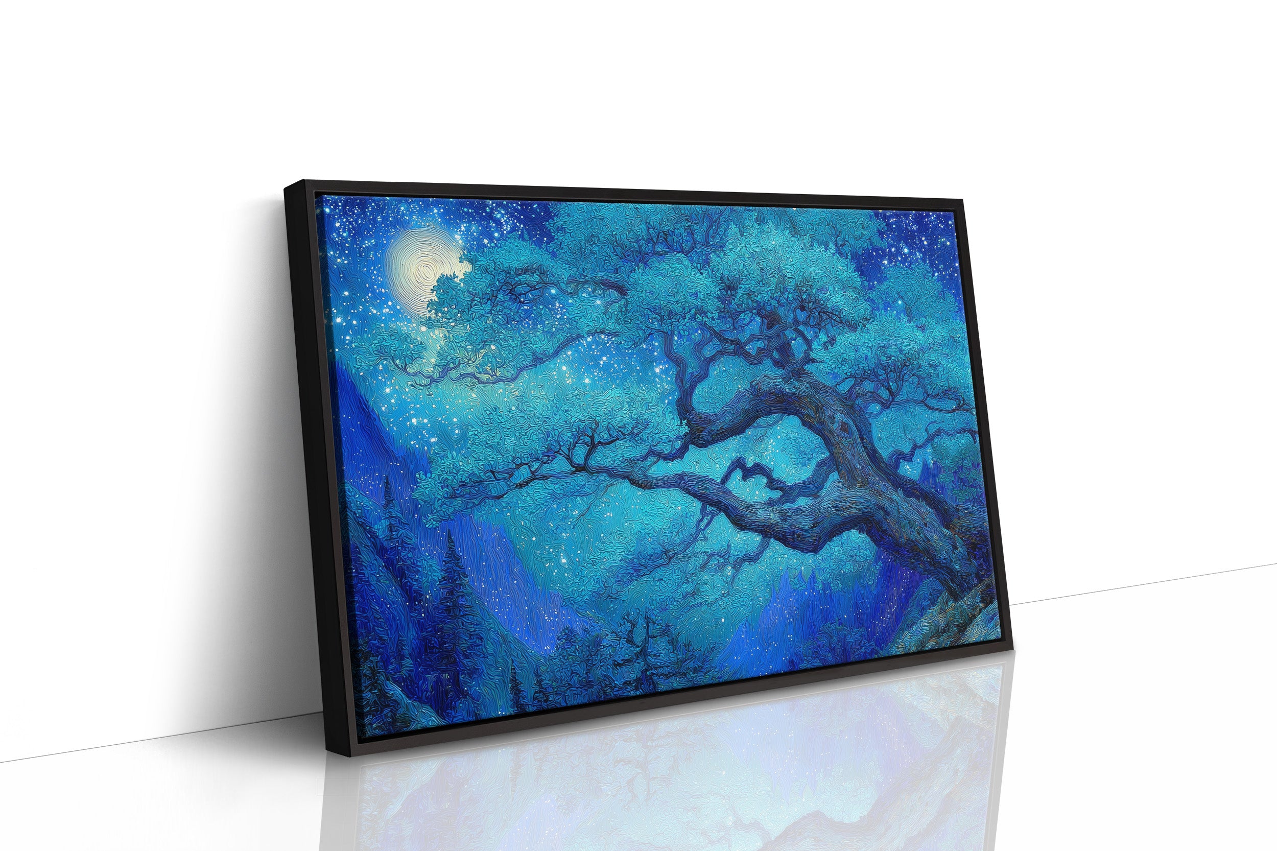 Sapphire Oak Under Celestial Light