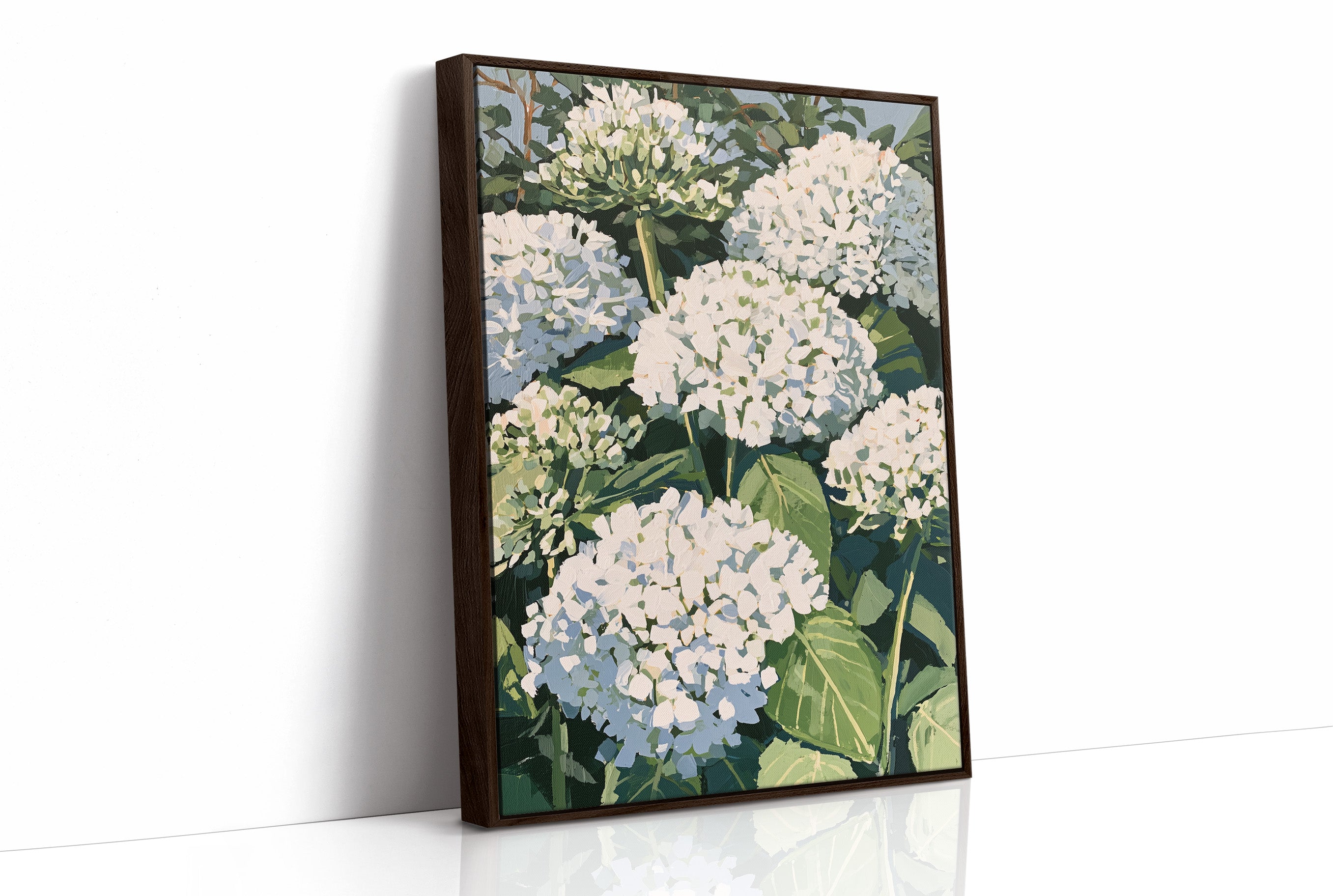 Hydrangea Garden In Full Bloom