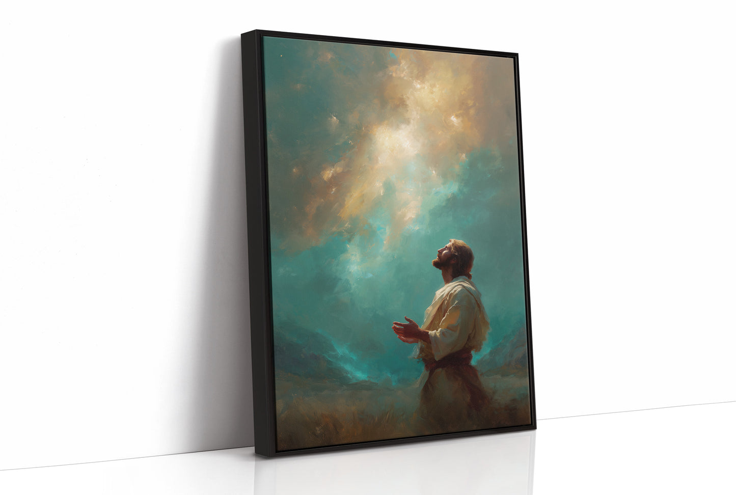 Divine Light Breaks Through Turquoise Heavens