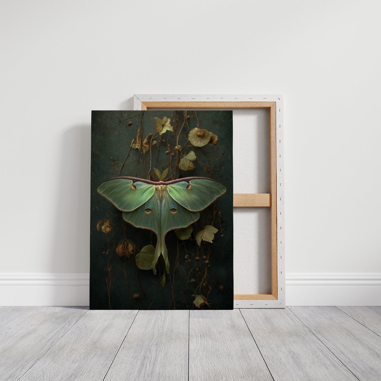 Midnight Moth Among Faded Blooms