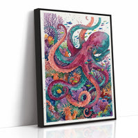 Reef Royalty: Watercolor Octopus Study
