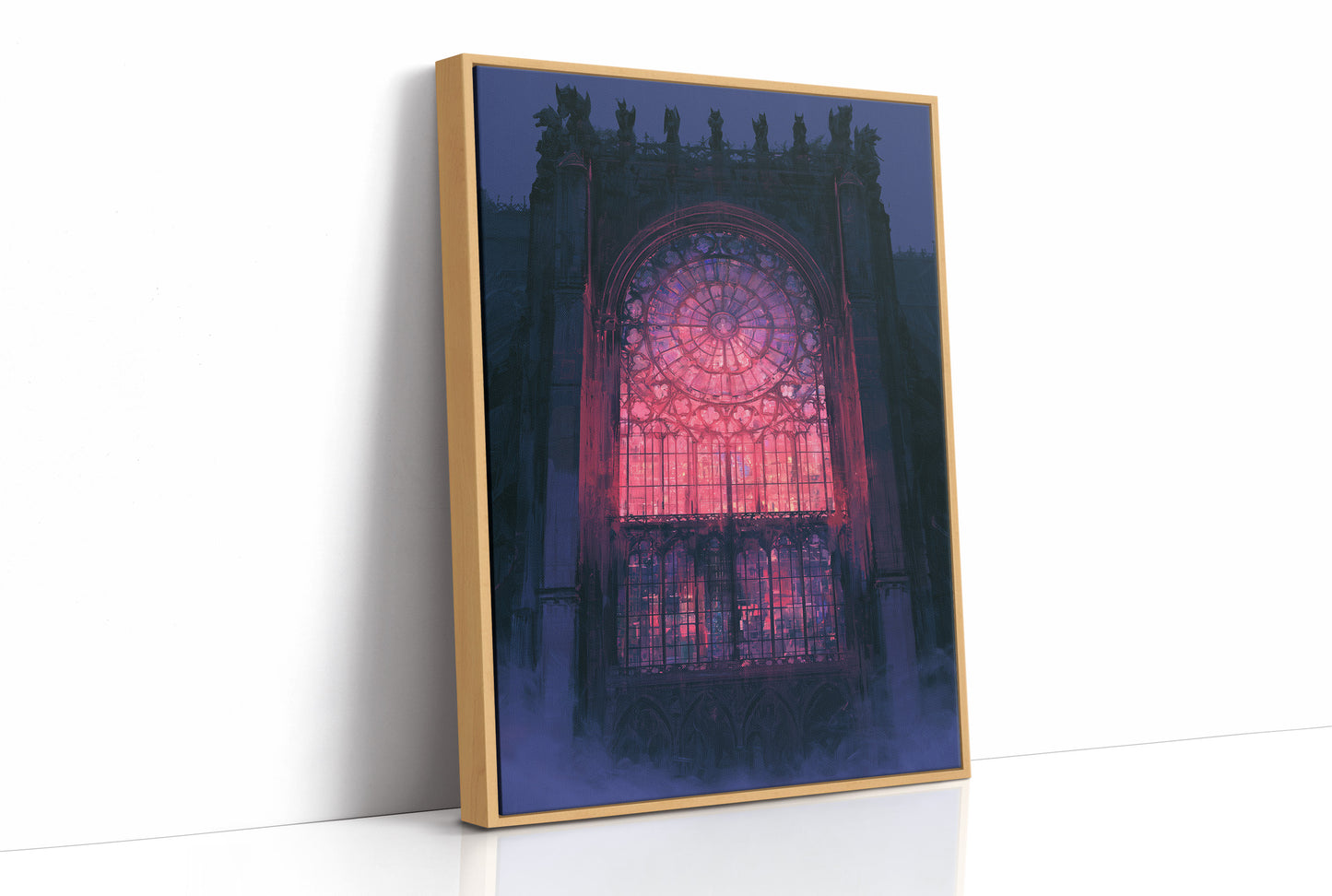 Rose Window Aglow at Midnight