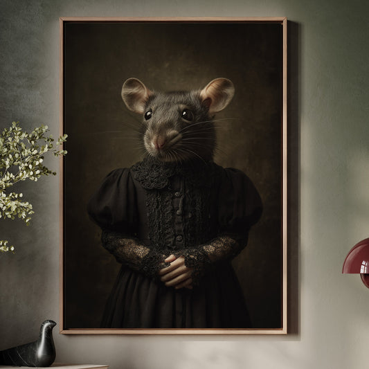 Elegant Rodent in Victorian Attire