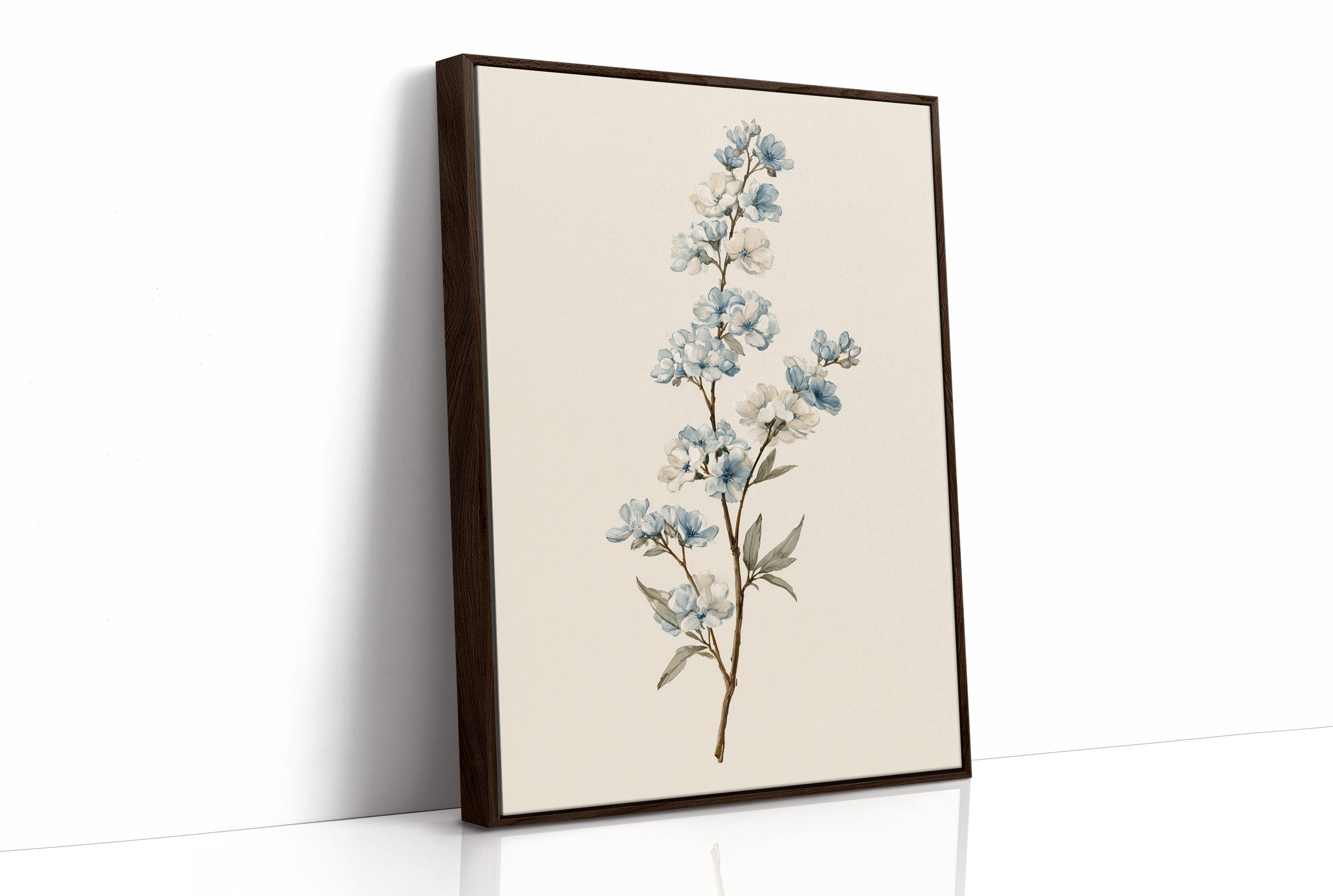 Blossom Branch In Blue And Cream