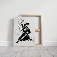 Noir Elegance: Brushstrokes in Motion