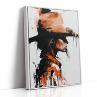 Silhouette in a Wide Brim Hat