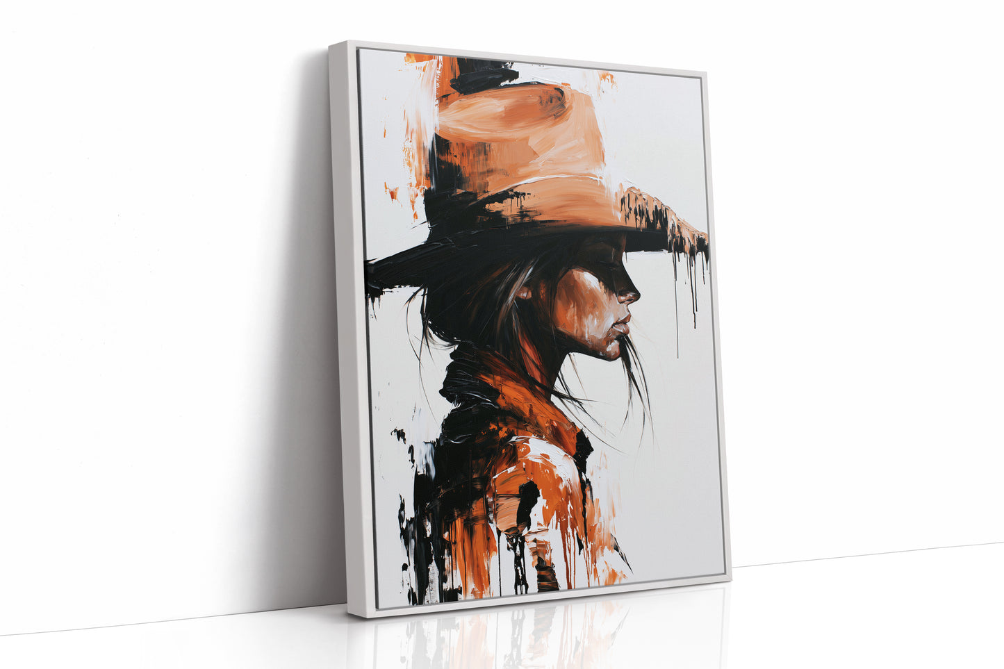 Silhouette in a Wide Brim Hat