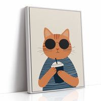 Cool Cat With Coffee