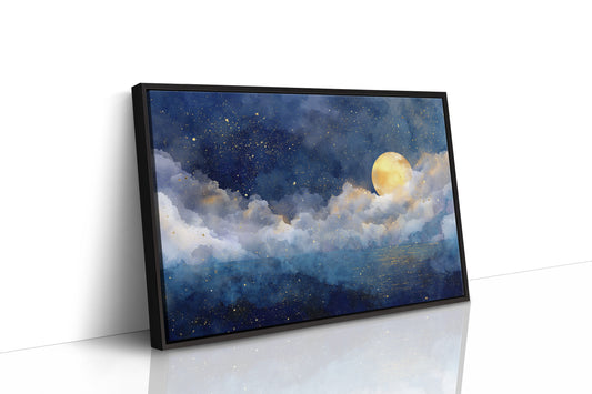 Full Moon Bathes Midnight Waters