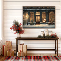 Winter Tales Behind Glowing Windows