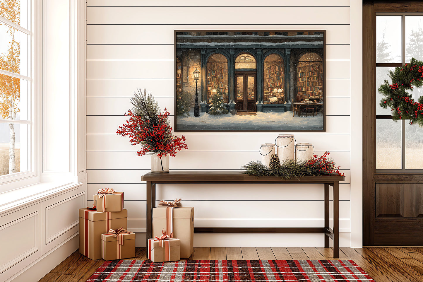 Winter Tales Behind Glowing Windows