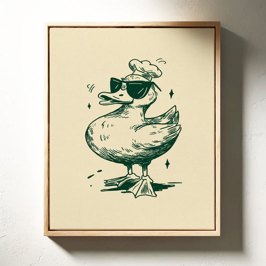 The Chef Duck Struts Proudly