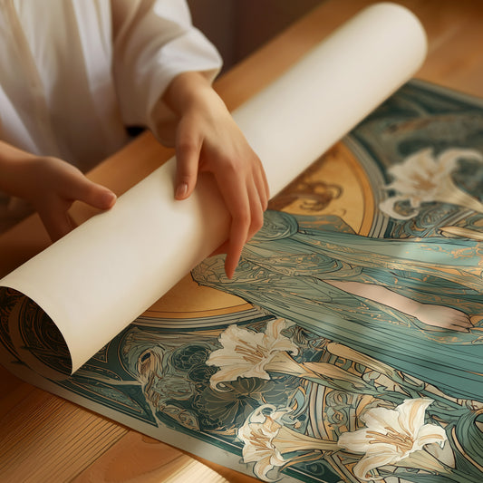 Gilded Grace Among Lilies