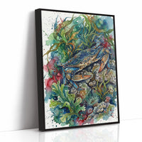Tide Pool Guardian: Watercolor Blue Crab