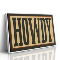 Howdy Western Typography Poster