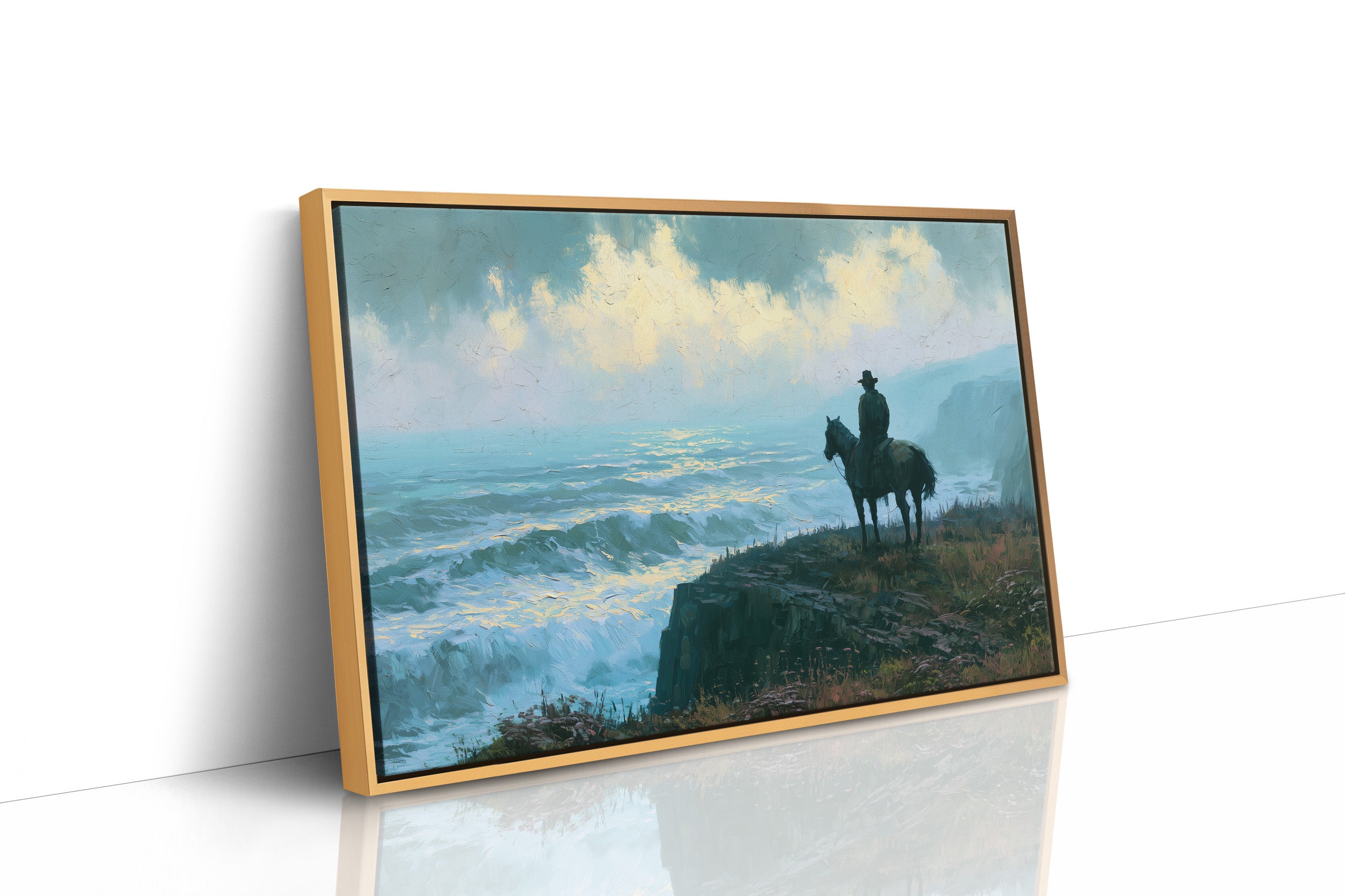 Cowboy's Watch Over the Waves