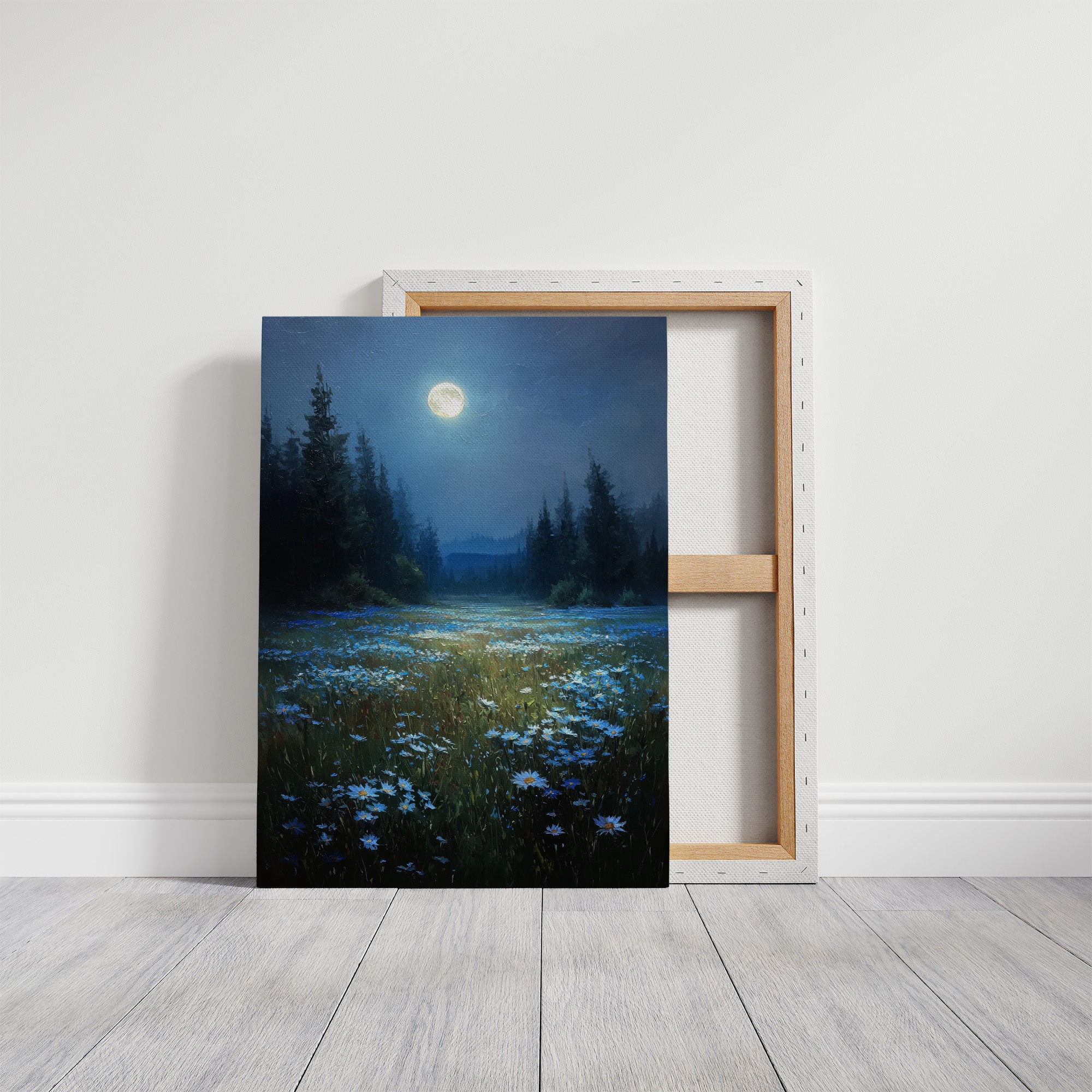 Midnight Meadow Bathes In Moonlight