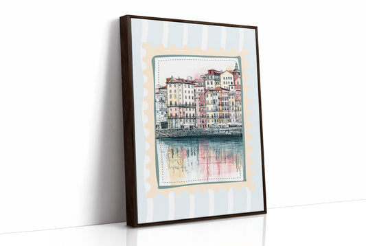 Porto's Ribeira, Sketched in Stamp