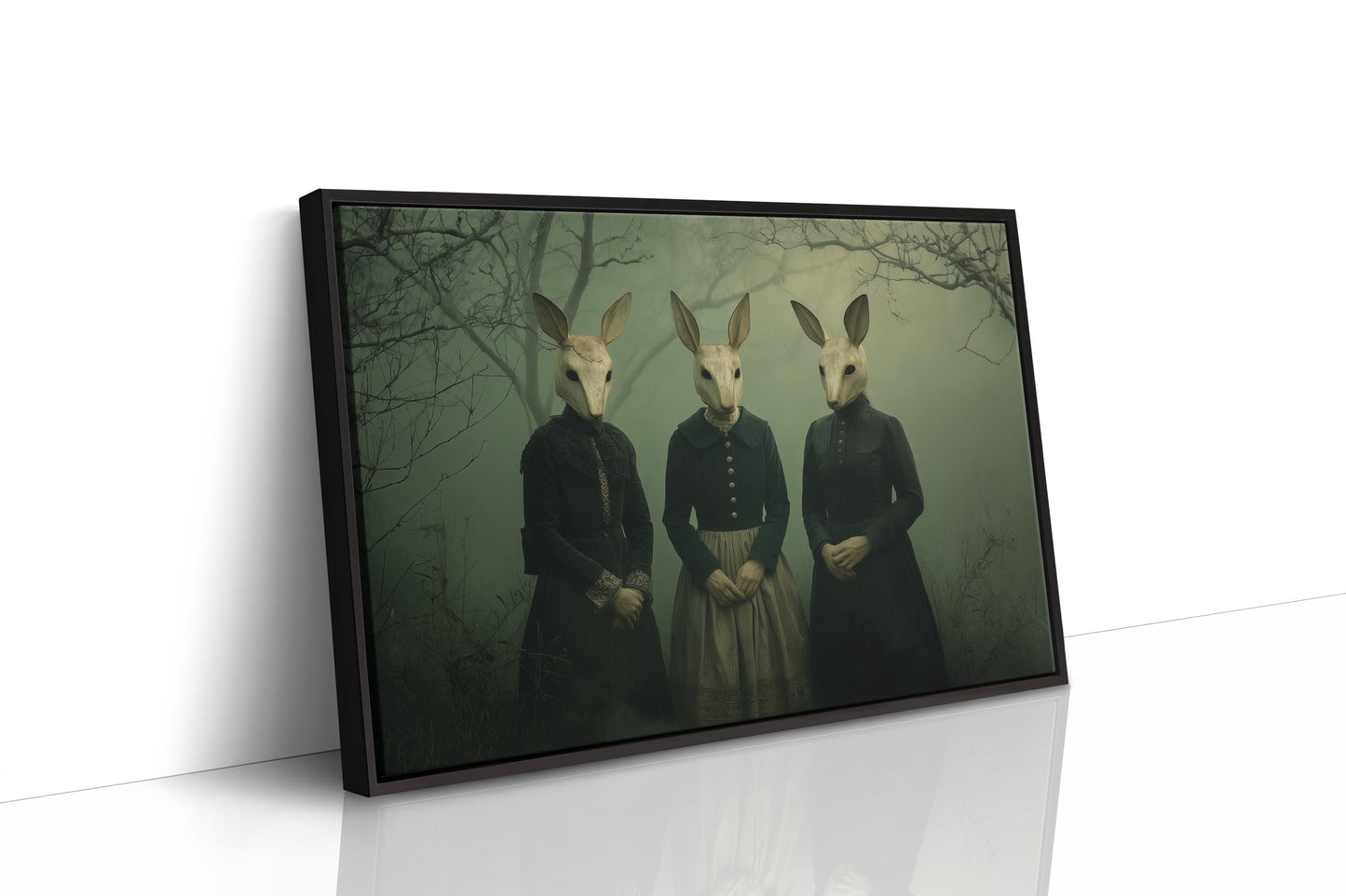 Woodland Sisters In Victorian Attire