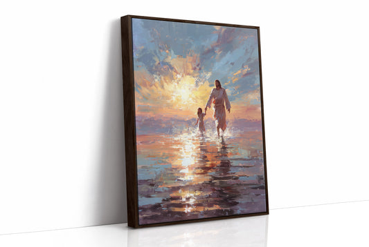 Gentle Steps Through Golden Waters