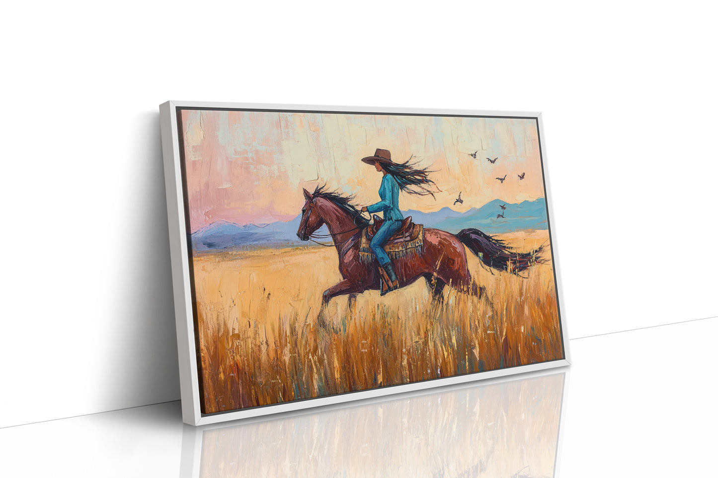 Cowgirl Ride at Sunset Plains