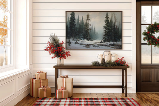 Winter Pines Guard Silent Stream