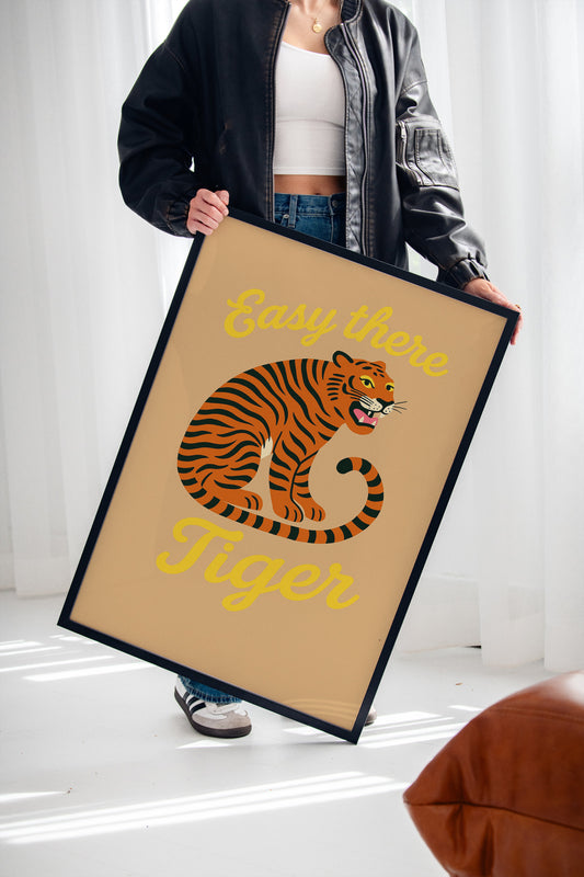 Easy There Tiger Retro Jungle Print