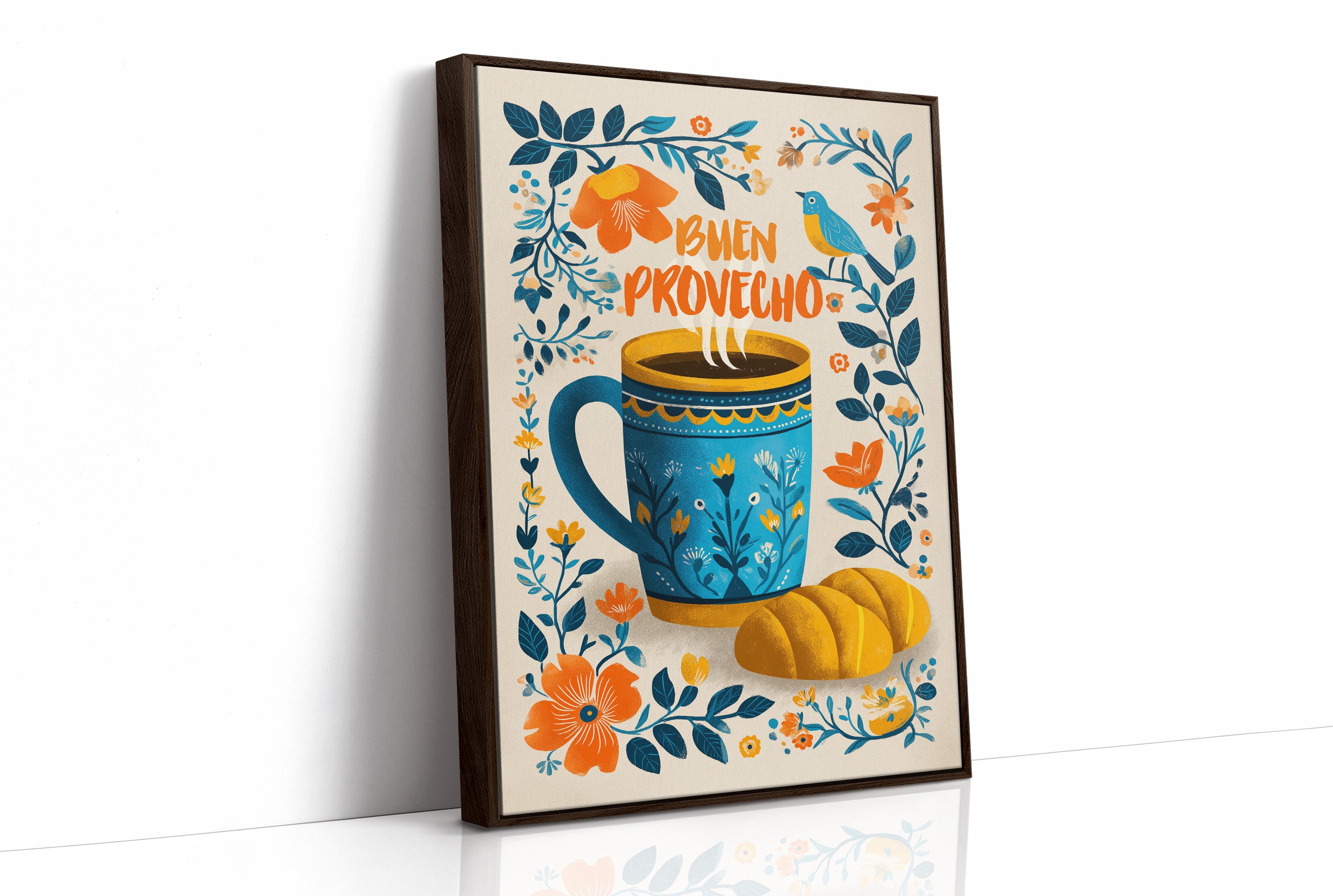 Morning Greetings In Blue And Gold