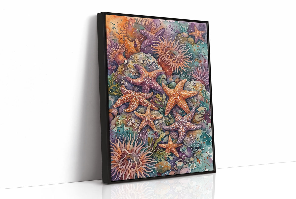 Starfish Cluster: Watercolor Tide Pool Study