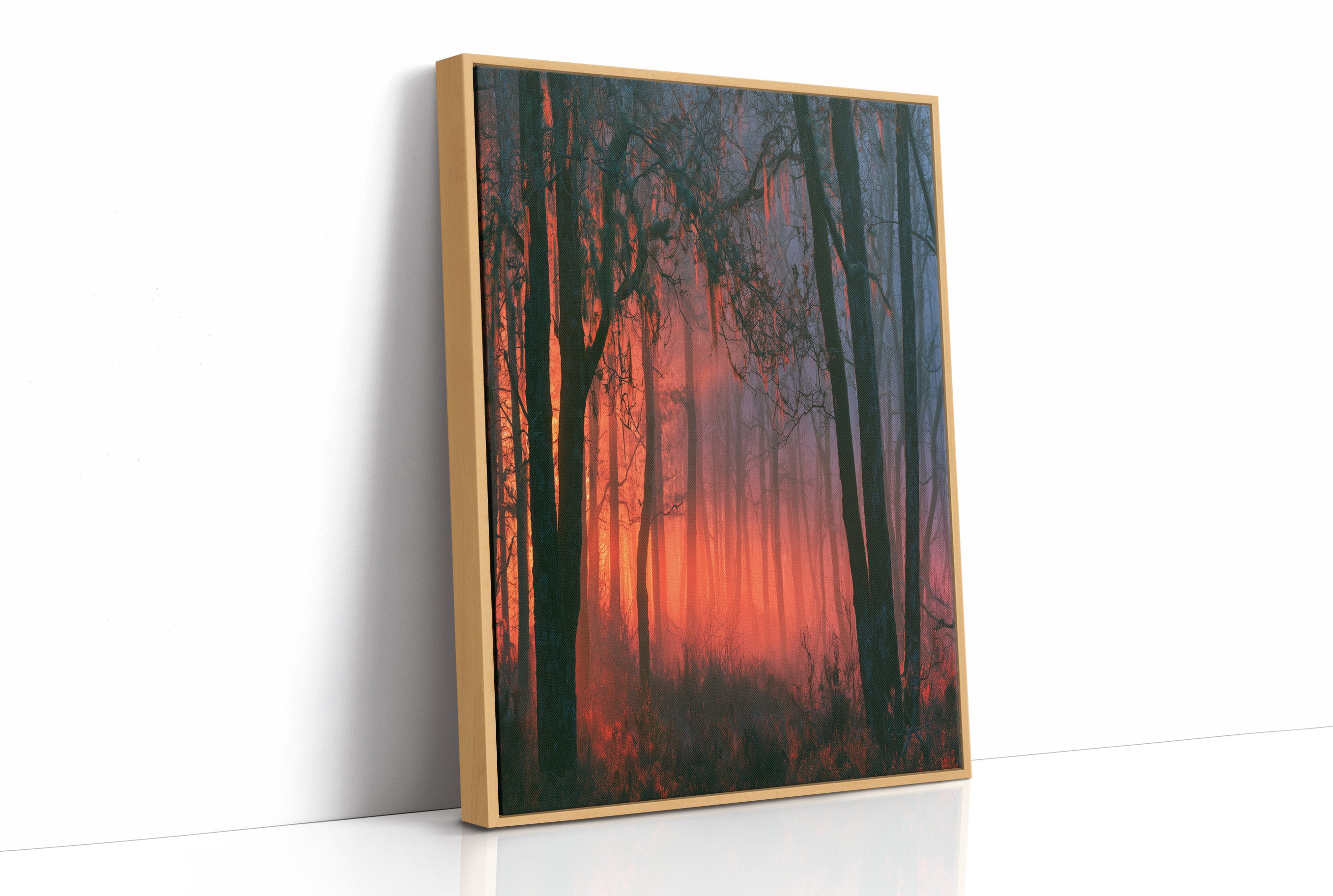Forest Ablaze at Dusk