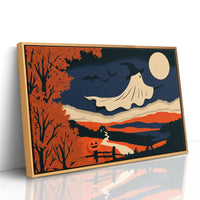 Papercut Witch Over Autumn Valley
