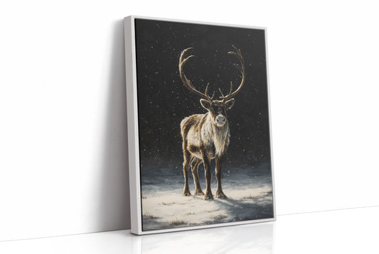 Reindeer Dreams Under Starlit Snow