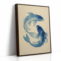 Blue Koi Dance Ancient Waters
