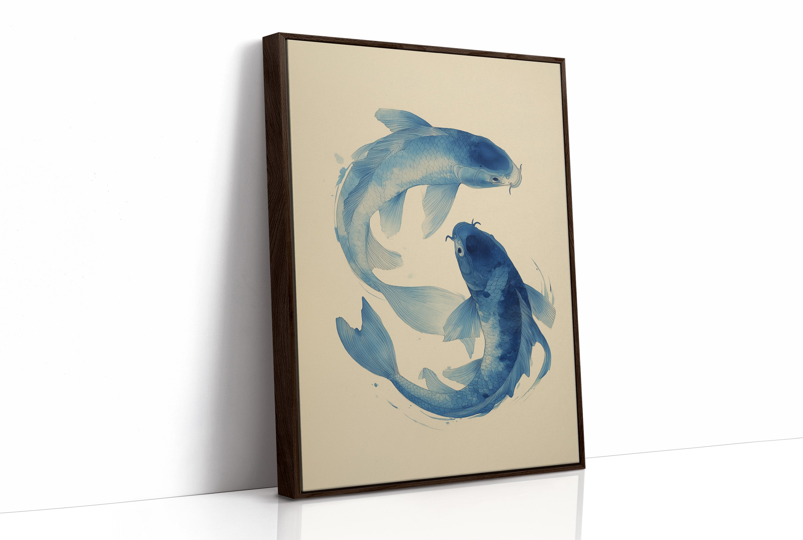 Blue Koi Dance Ancient Waters