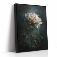 Pale Blossom Against Midnight Walls