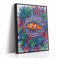 Anemone's Embrace: Watercolor Clownfish Portrait