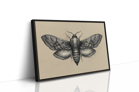 Vintage Moth Among Literary Spines