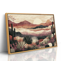 Layered Dusk Over the Desert Garden