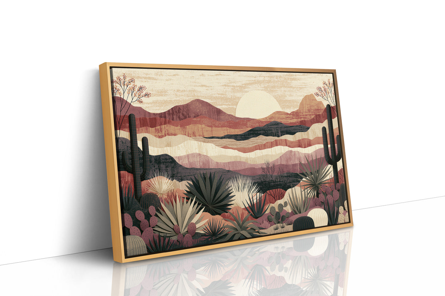 Layered Dusk Over the Desert Garden