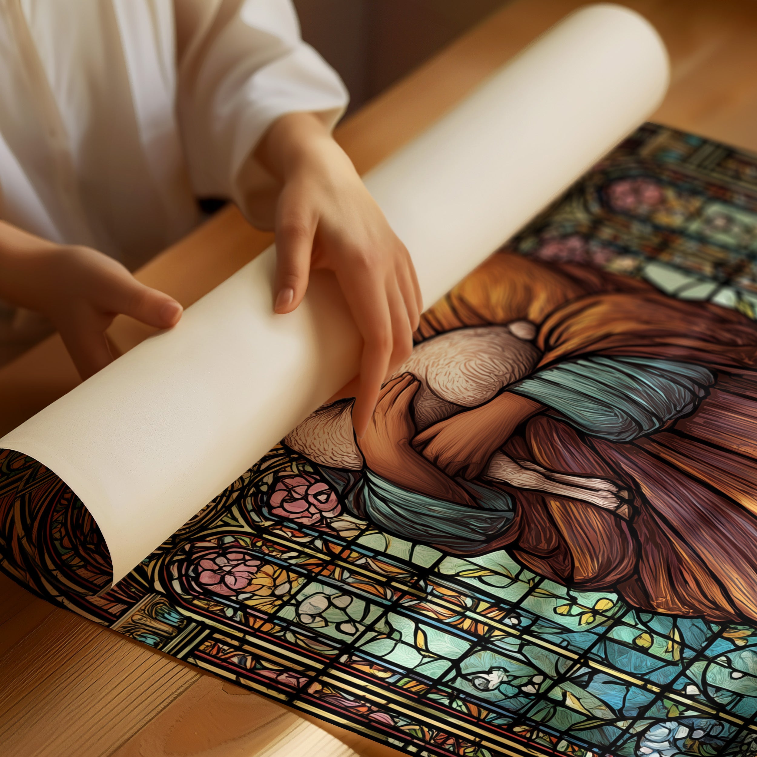 Radiant Guardian Cradles Innocence