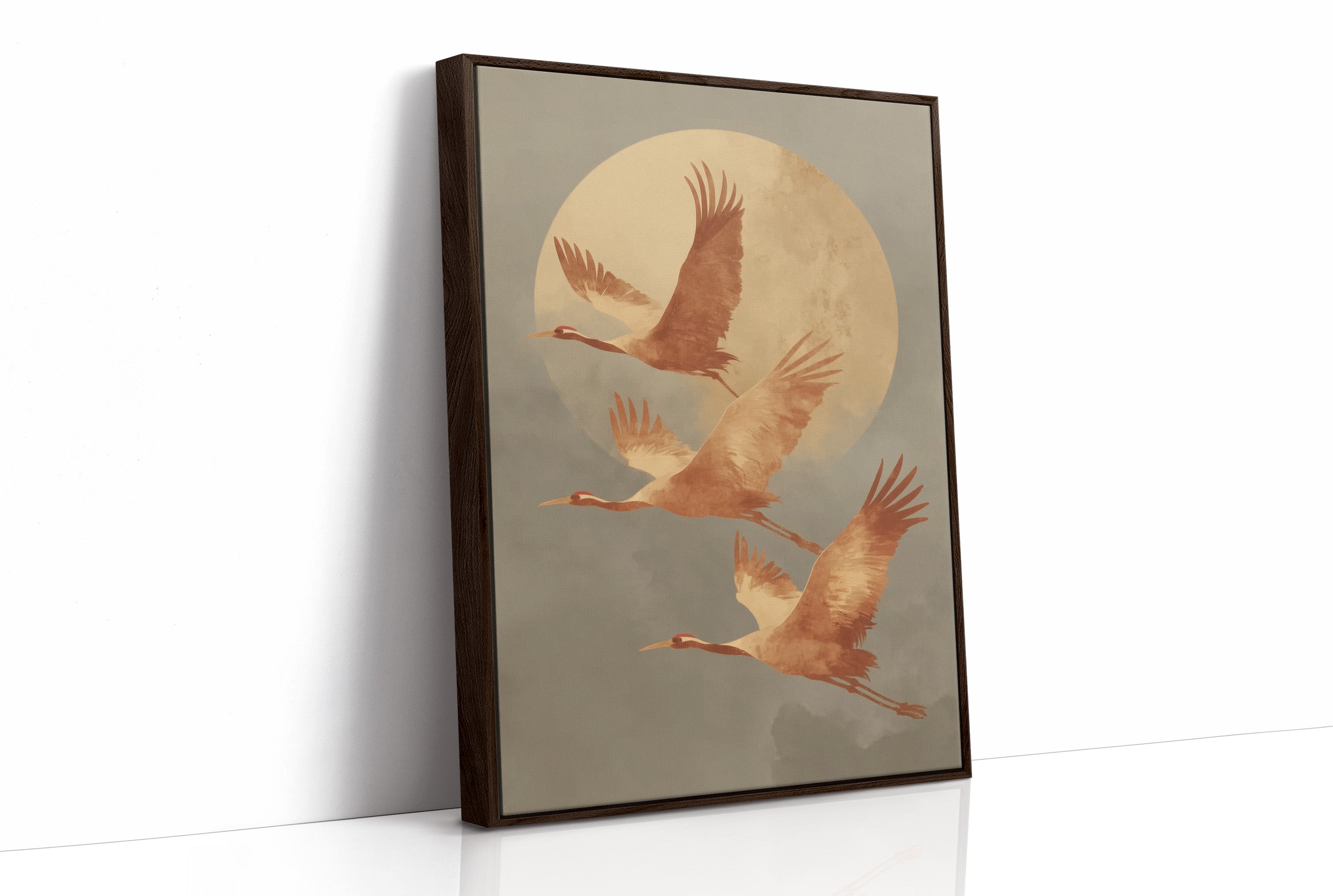 Cranes Dance In Golden Light