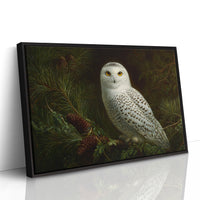 Arctic Sentinel Among Pine Boughs