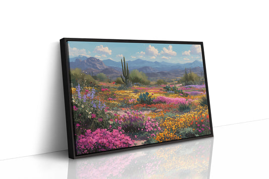 Saguaros Dance Through Wildflower Symphony