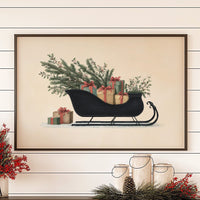 Sleigh Silhouette Carries Winter's Promise