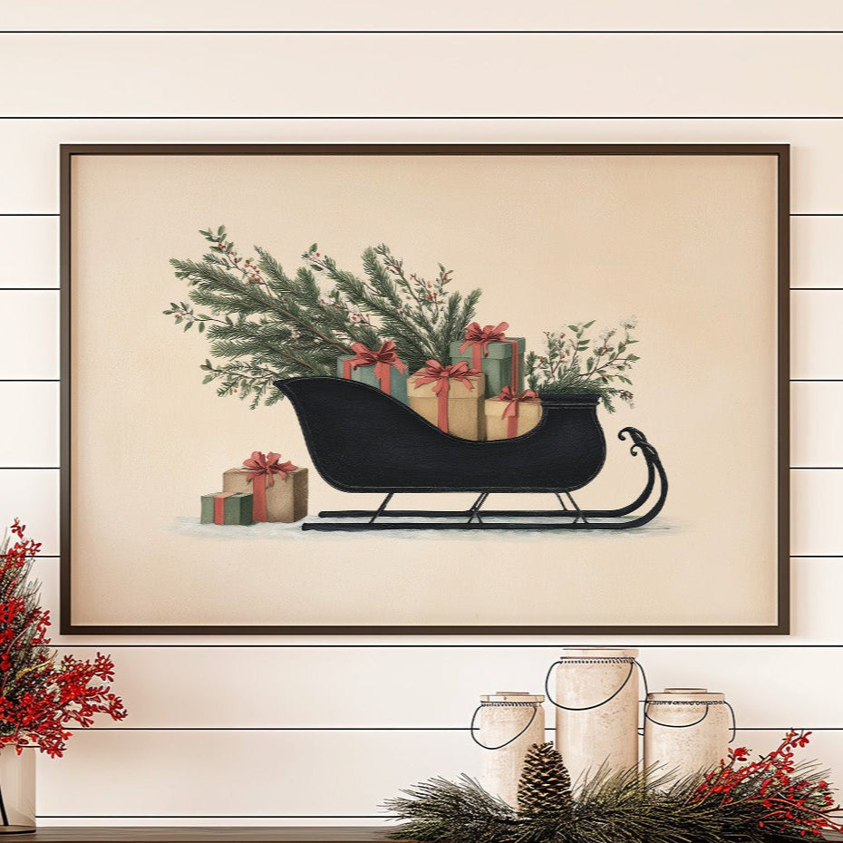 Sleigh Silhouette Carries Winter's Promise