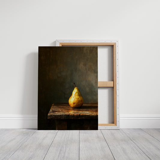 Solitary Pear In Golden Hour