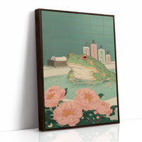 Frog Tales Among Peony Blooms